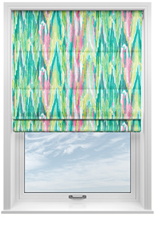 Bombay Velvet, Tropical Punch - Roman Blind
